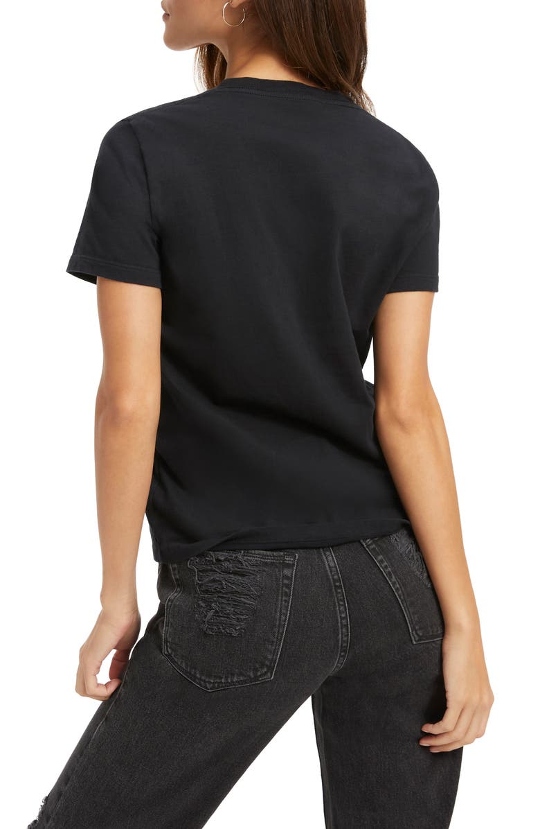 Good American V-Neck Girlfriend T-Shirt, Alternate, color, 