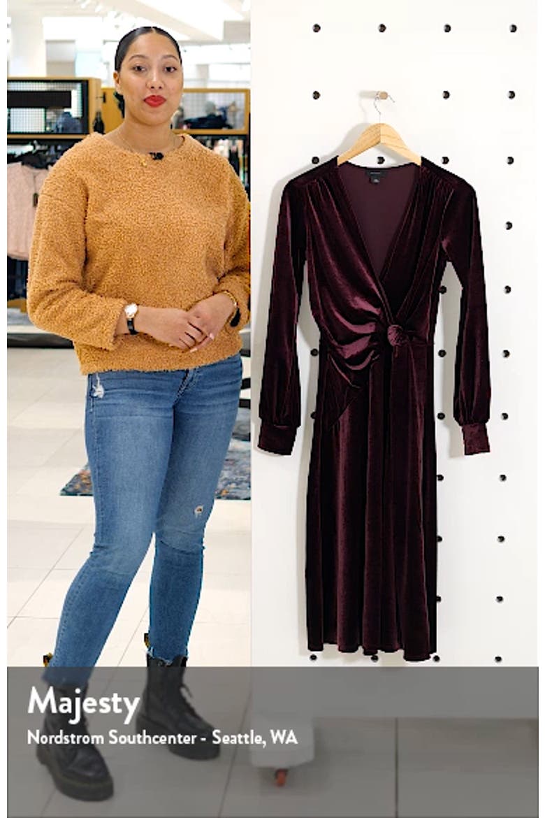 Velvet Faux Wrap Dress video