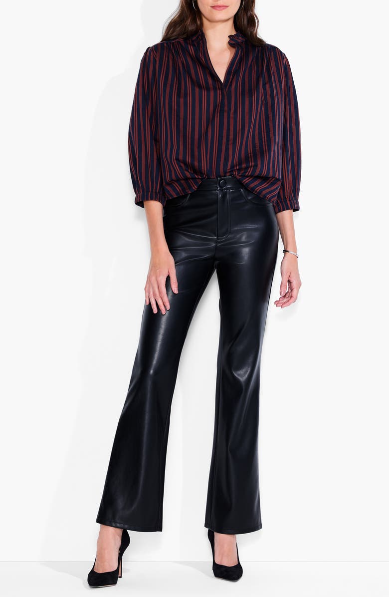 NIC+ZOE Stripe Stroll Cotton & Silk Blouse, Alternate, color, Indigo Multi