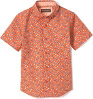 Johnston & Murphy Kids' Sunglasses Print Short Sleeve Button-Down Shirt