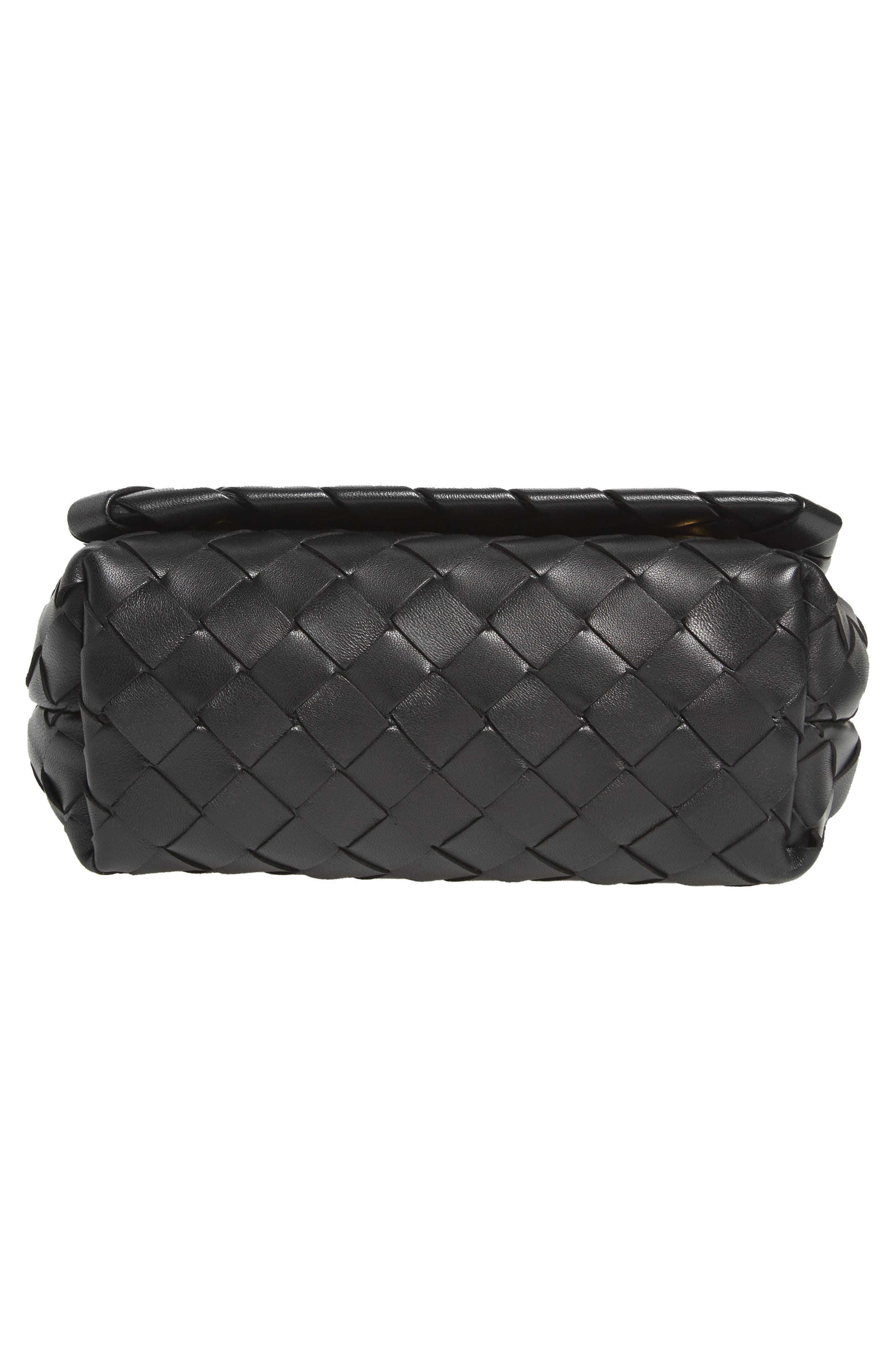 Bottega Veneta Mini Intrecciato Leather Crossbody Flap Bag, Alternate, color, 