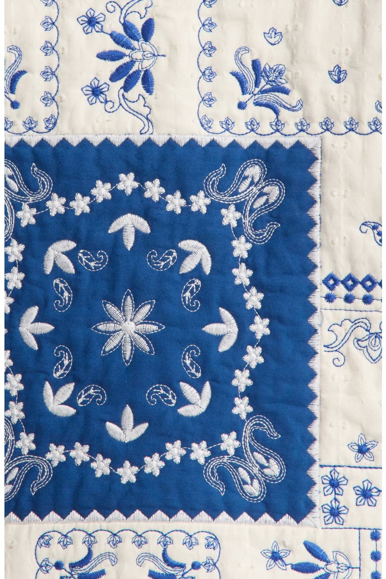 Patchwork Bandana Print Quilted Jacket, Alternate, color, WHITE-BLUE