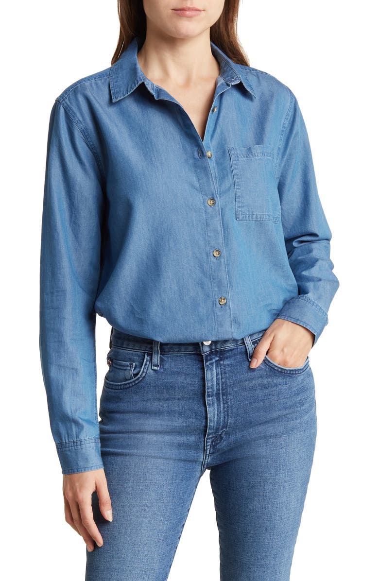 C & C California Kyle Chambray Button-Up Shirt, Main, color, 