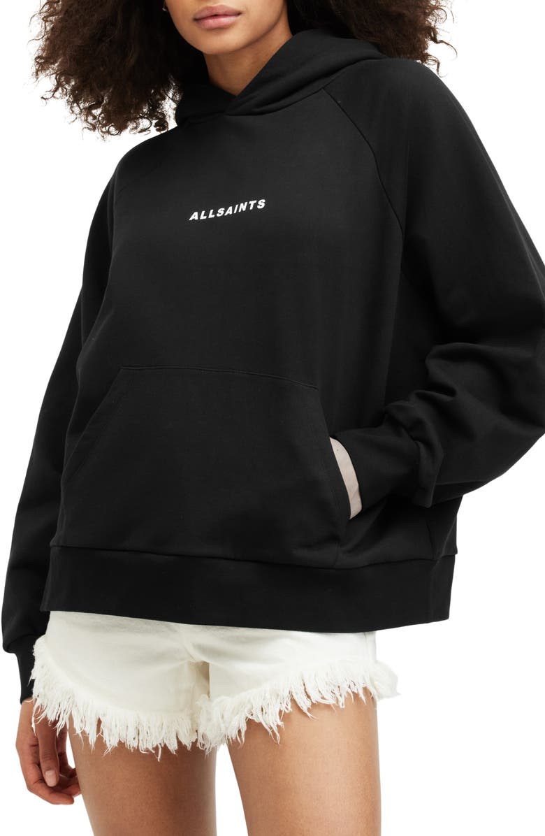 AllSaints Tour Talon Logo Graphic Hoodie, Alternate, color, 