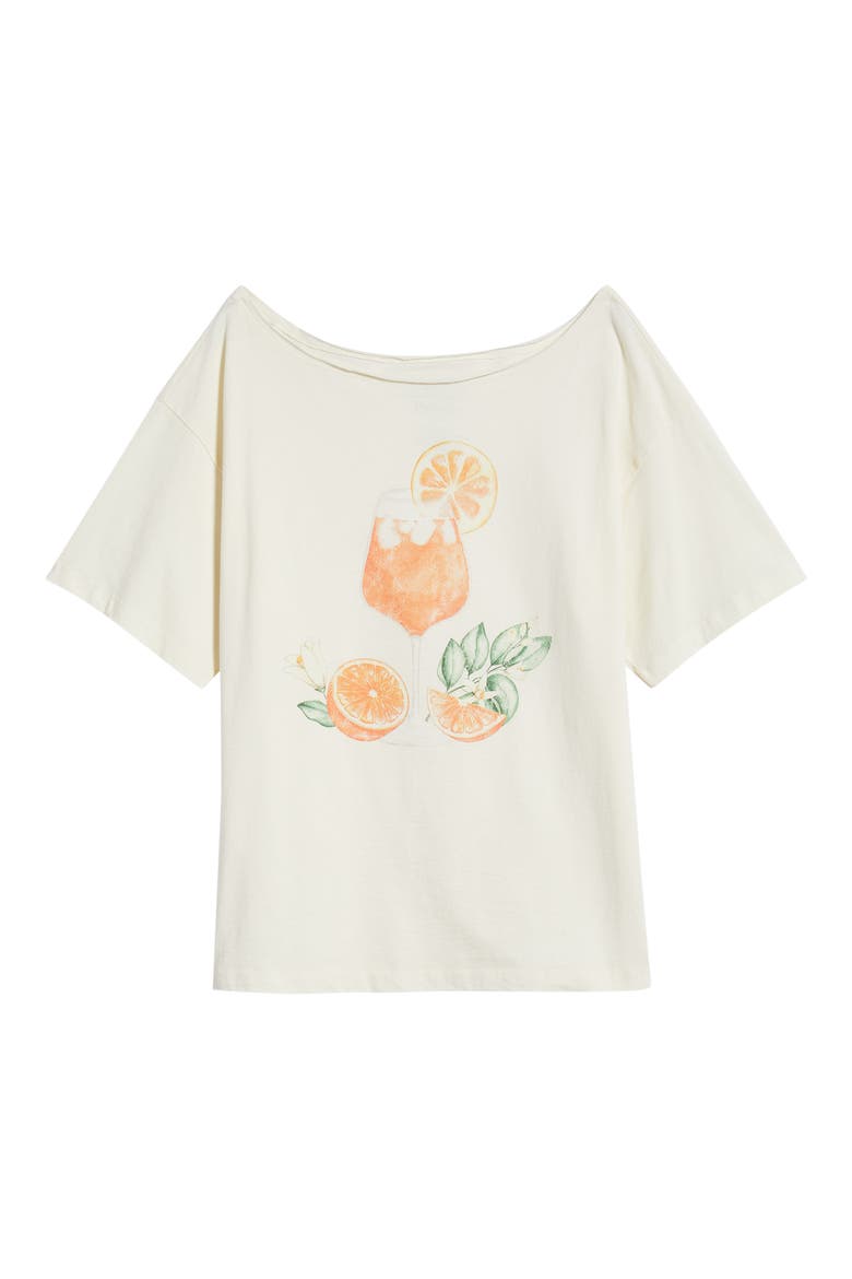 Aperol Spritz Graphic Cotton T-Shirt, Alternate, color, MARSHMALLOW