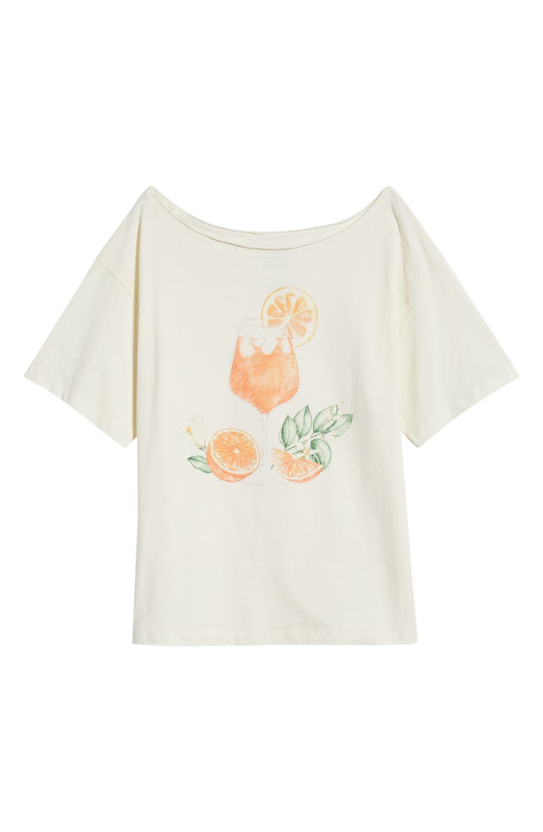 GOLDEN HOUR Aperol Spritz Graphic Cotton T-Shirt, Main, color, Marshmallow
