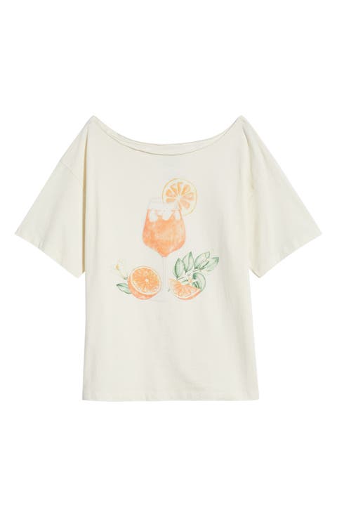 Aperol Spritz Graphic Cotton T-Shirt