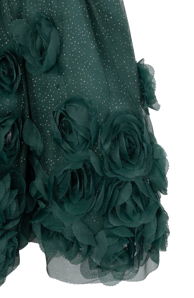 Rare Editions Kids' Velvet Bodice Soutache Party Dress, Alternate, color, Hunter