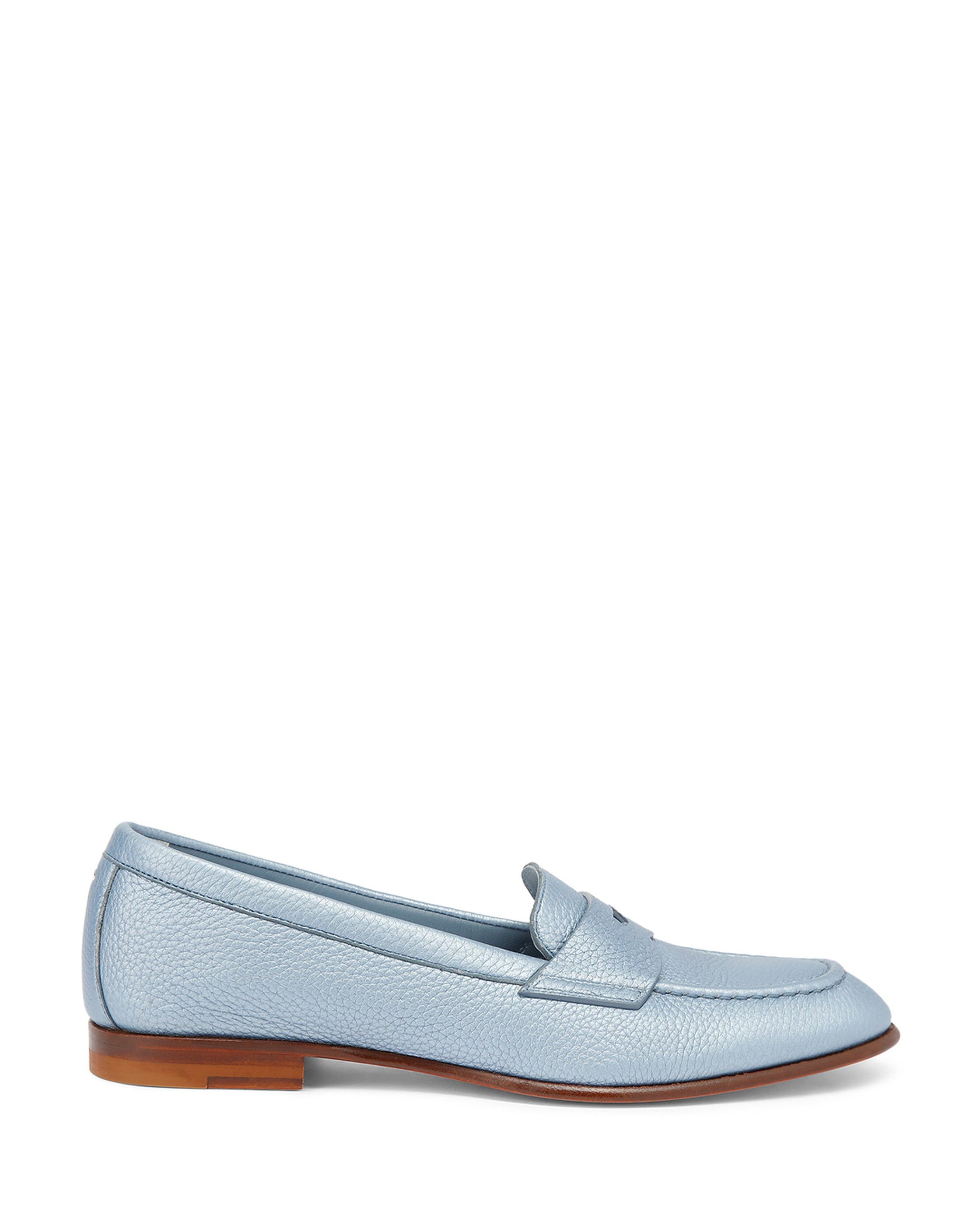 Women's Tumbled Leather Penny Loafer, Main, color, Blue