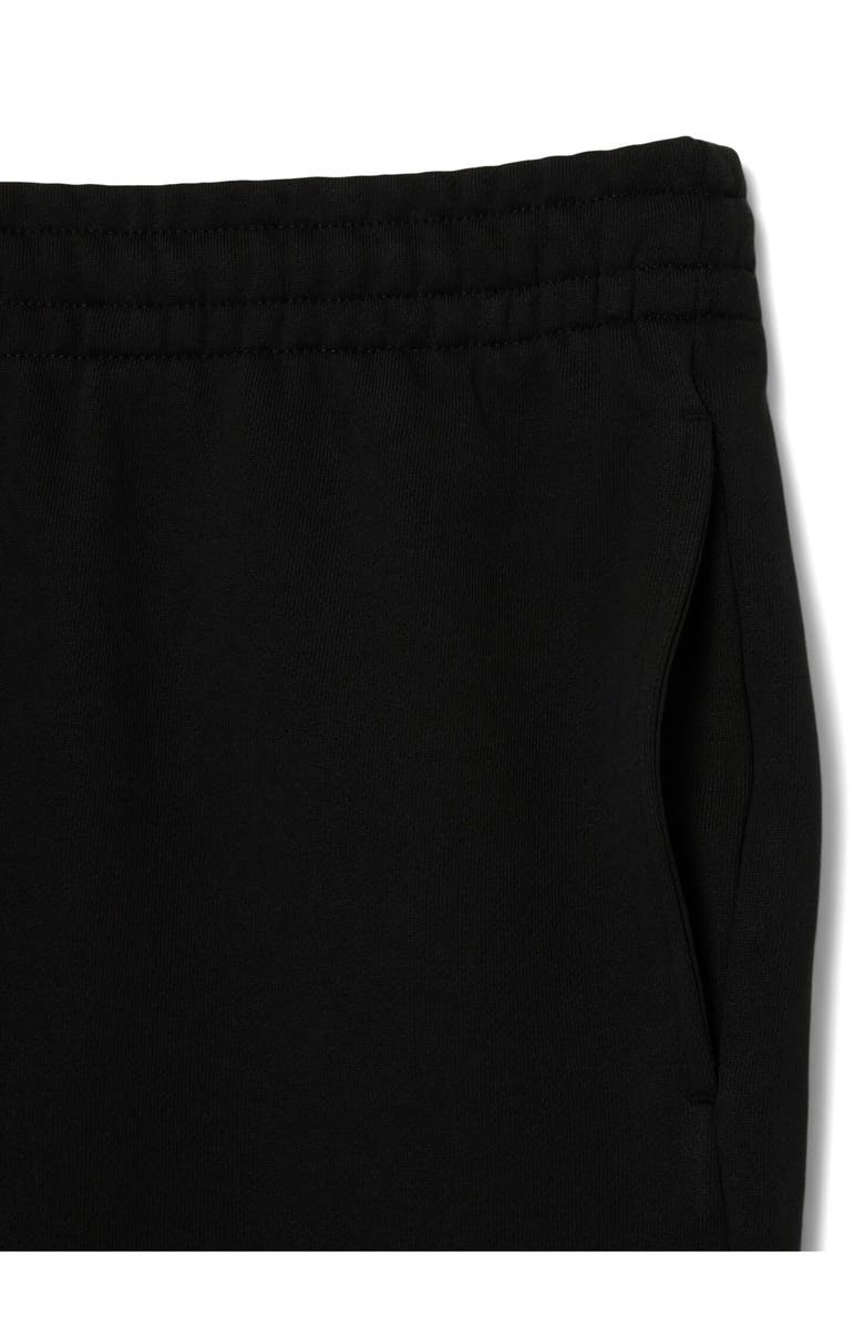 Lacoste Cotton Fleece Sweat Shorts, Alternate, color, Black