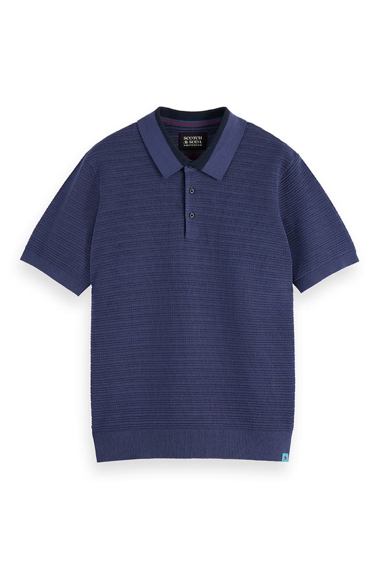 Structured Relaxed Polo, Alternate, color, OCEAN