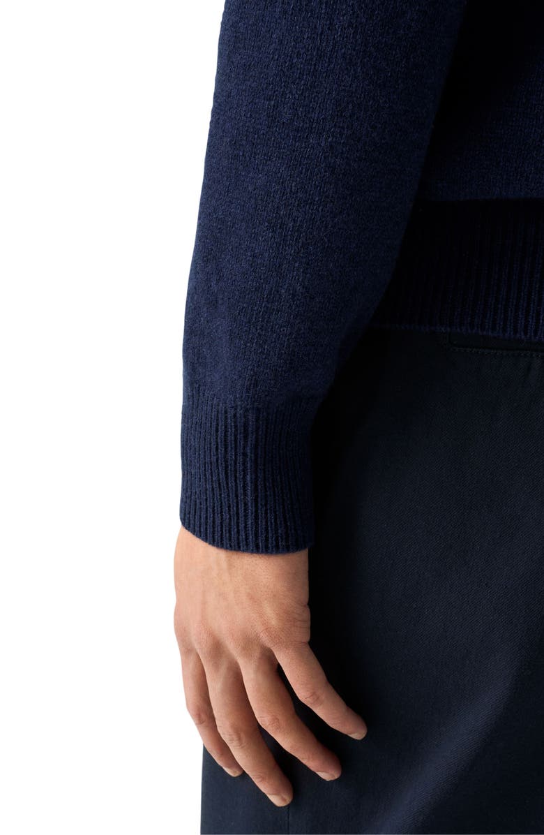 Eton Crewneck Cashmere Sweater, Alternate, color, Navy