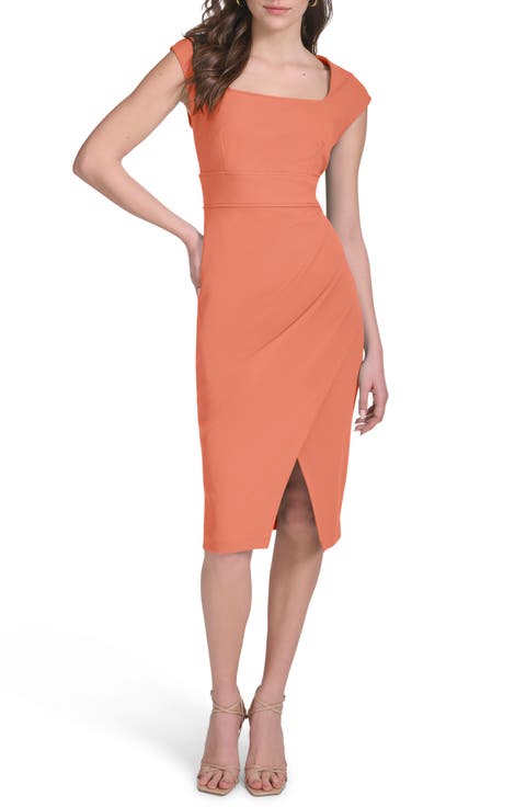 Sleeveless Tulip Hem Sheath Dress