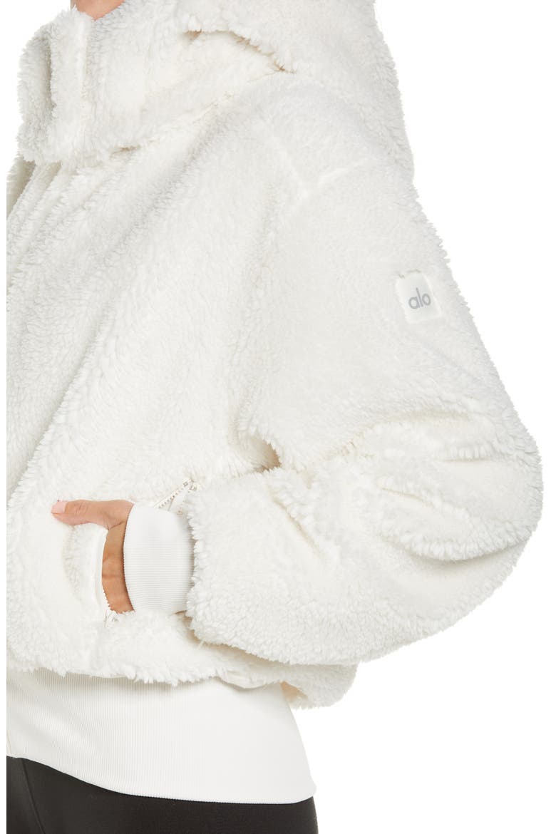 Foxy Fleece Jacket, Alternate, color, IVORY