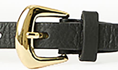 B-low The Belt Ames Studded Leather Belt In Black Silver