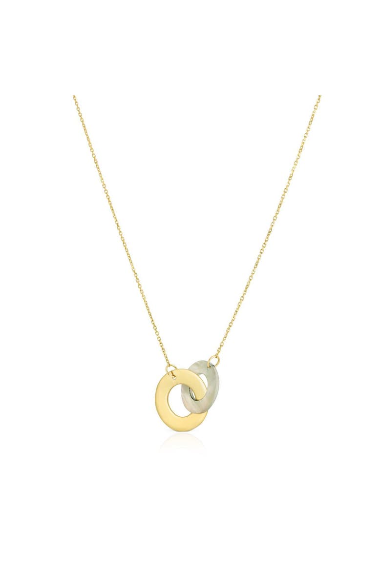 Mother of Pearl and Gold Infinity Necklace, Main, color, Mother of Pearl