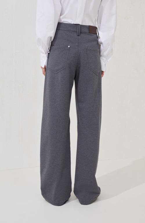 Brunello Cucinelli Pocket-detail Stretch-cotton Trousers In Gray