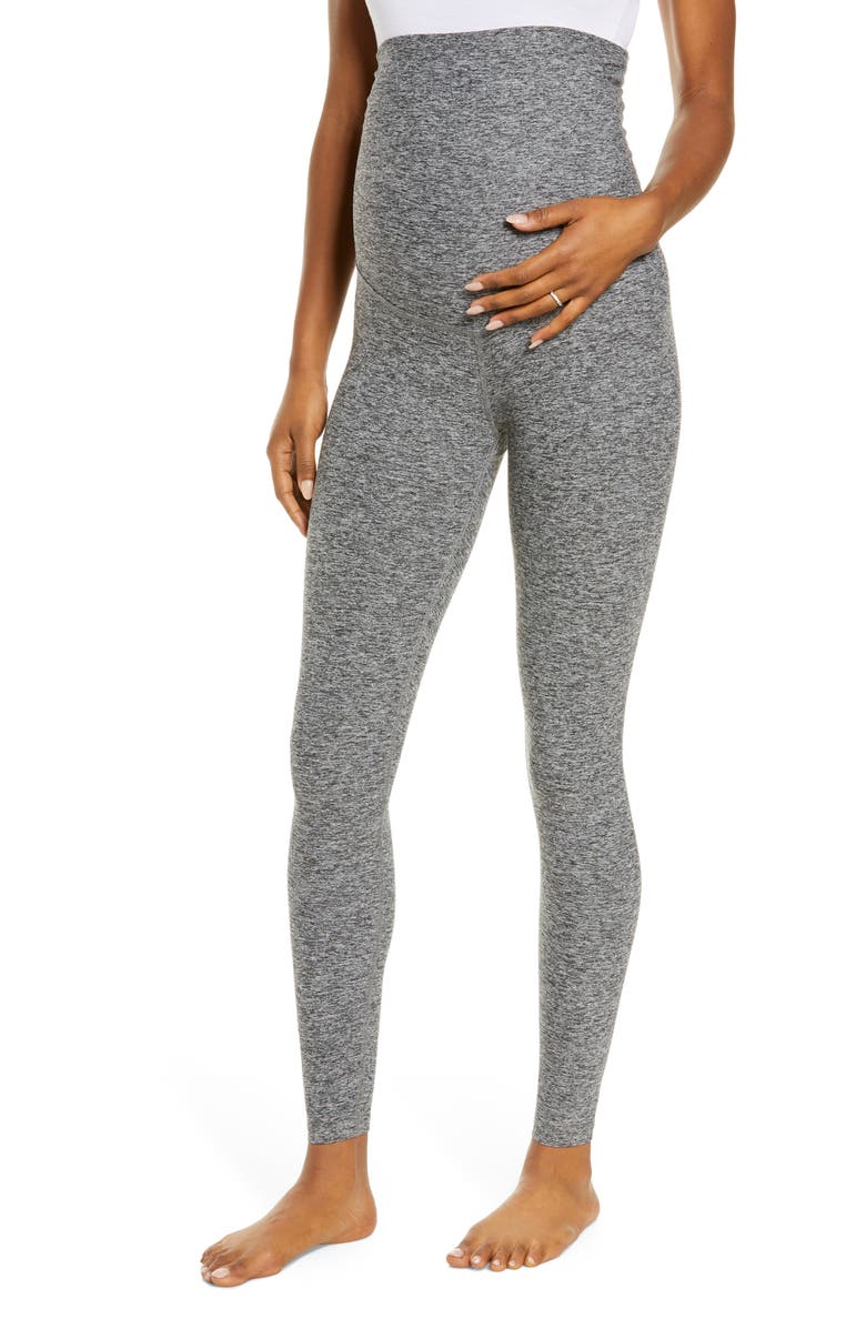 Beyond Yoga Empire Waist Maternity Leggings, Main, color, 