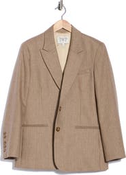 TWP Sweet Pea Pinstripe Wool & Cashmere Blazer
