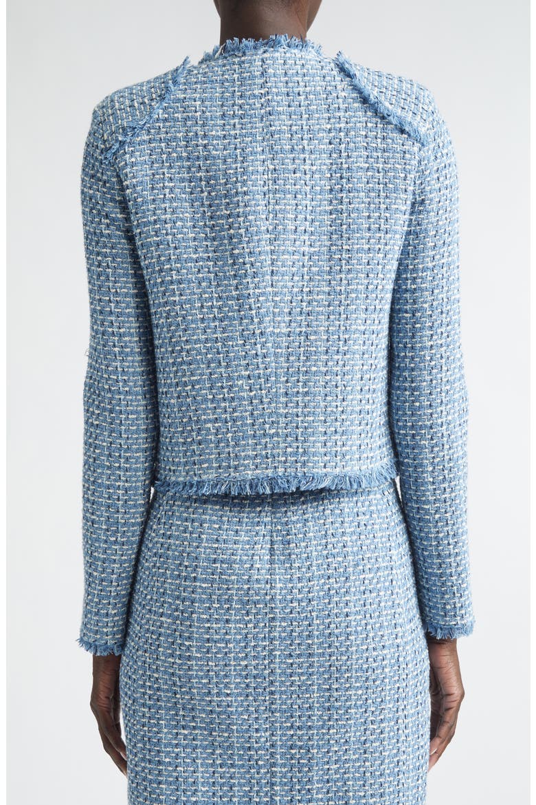 Vilette Tweed Crop Jacket, Alternate, color, DENIM BLUE/ MIDNIGHT