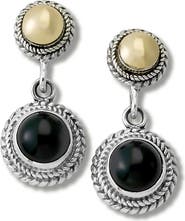 SAMUEL B. Round Stone Drop Earrings