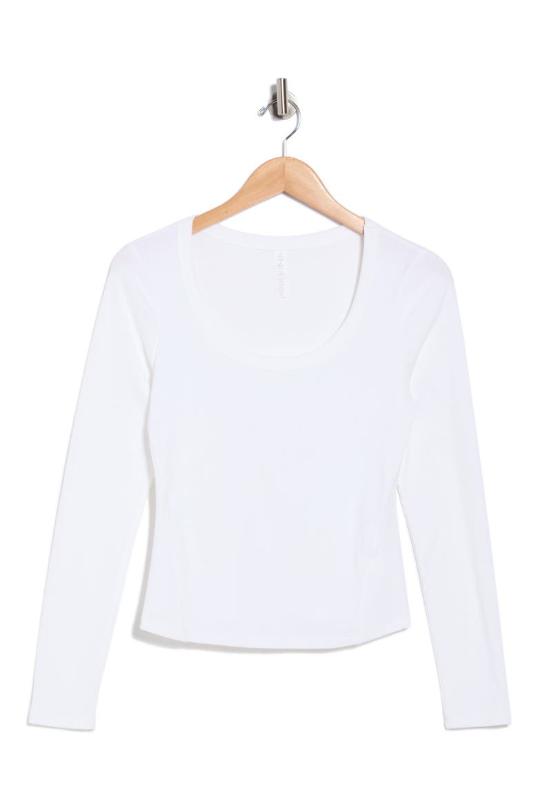 Glow Rib Long Sleeved T-Shirt, Alternate, color, WHITE