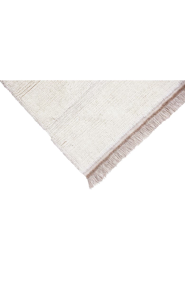 Lorena Canals Steppe Woolable Washable Wool Rug, Alternate, color, Sheep White