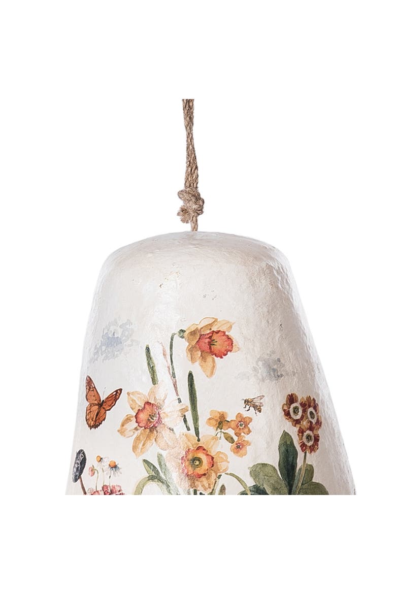 Little Garden Pots Farmhouse Decorative Hanging Bell, Alternate, color, White