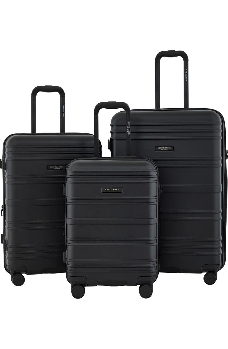 Scotch & Soda Rotterdam 3-Piece Luggage Set, Main, color, Black