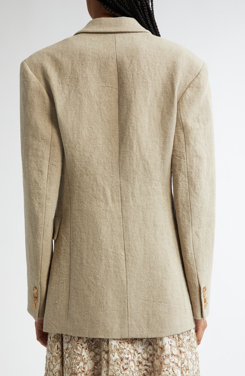 Michael Kors Collection Sculpted Two-Button Linen Blazer, Alternate, color, 