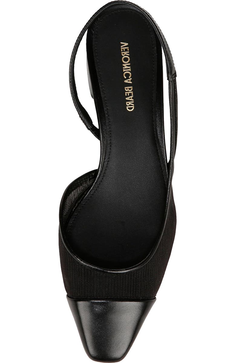 Veronica Beard Cecile Half d'Orsay Slingback Pump, Alternate, color, Black/ Black Fabric