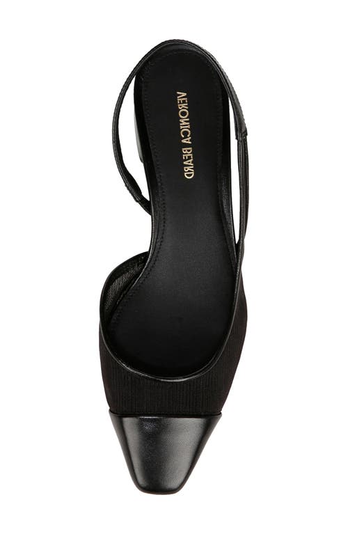 Veronica Beard Cecile Mesh Slingback Ballerina Flats In Black/black Fabric
