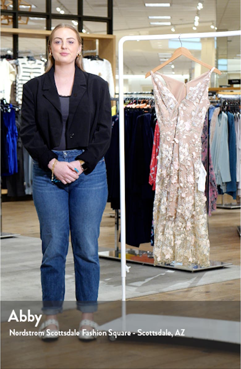 Audrey Floral Embroidered Fit & Flare Dress, sales video thumbnail