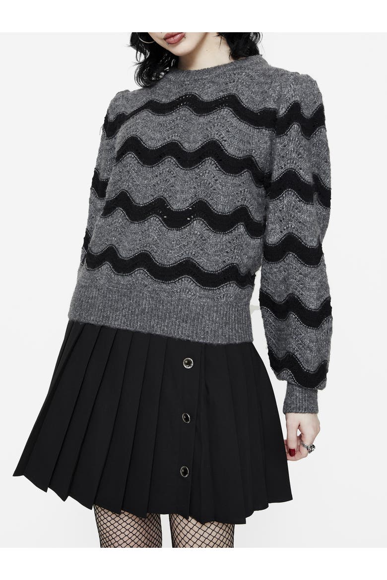 Nave Stripe Knit Sweater, Main, color, Grey