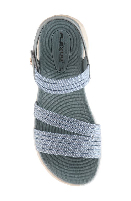 Flexus By Spring Step Garlina Platform Wedge Sandal In Blue