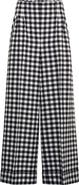 Maison Common Wide Leg Plaid Pants With Cuff