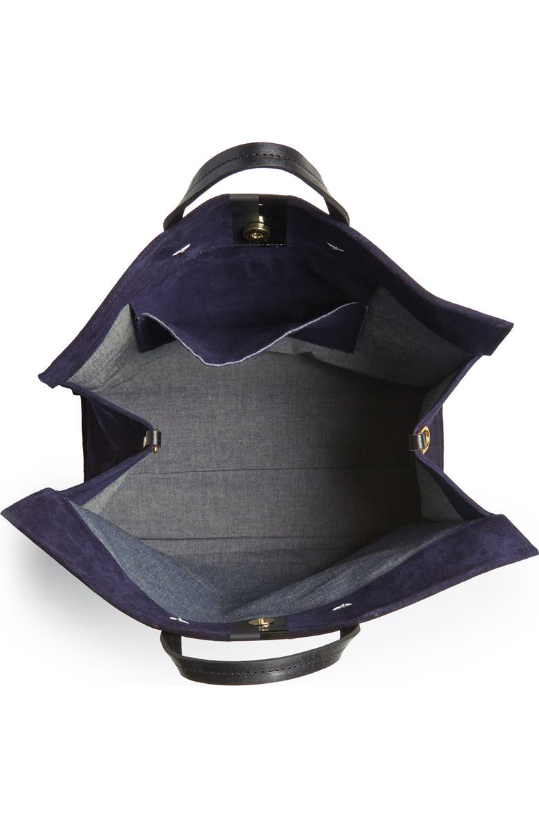 Clare V. Glossy Stripe Simple Tote, Alternate, color,