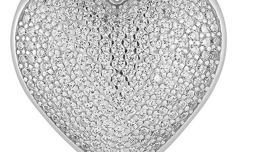 Glaze Jewelry Cz Pavé Heart Pendant Necklace
