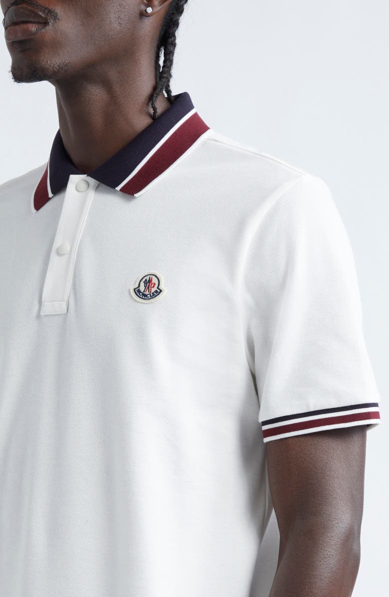 Moncler Tipped Cotton Piqué Polo, Alternate, color,
