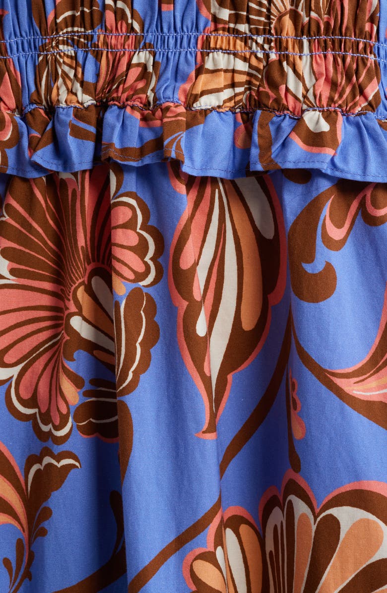 Vince Camuto Smocked Bodice Tiered Maxi Dress, Alternate, color, Pry