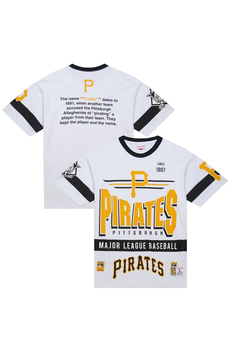 Mitchell & Ness Men's Mitchell & Ness White Pittsburgh Pirates Cooperstown Collection Team Origins Premium T-Shirt, Main, color, White