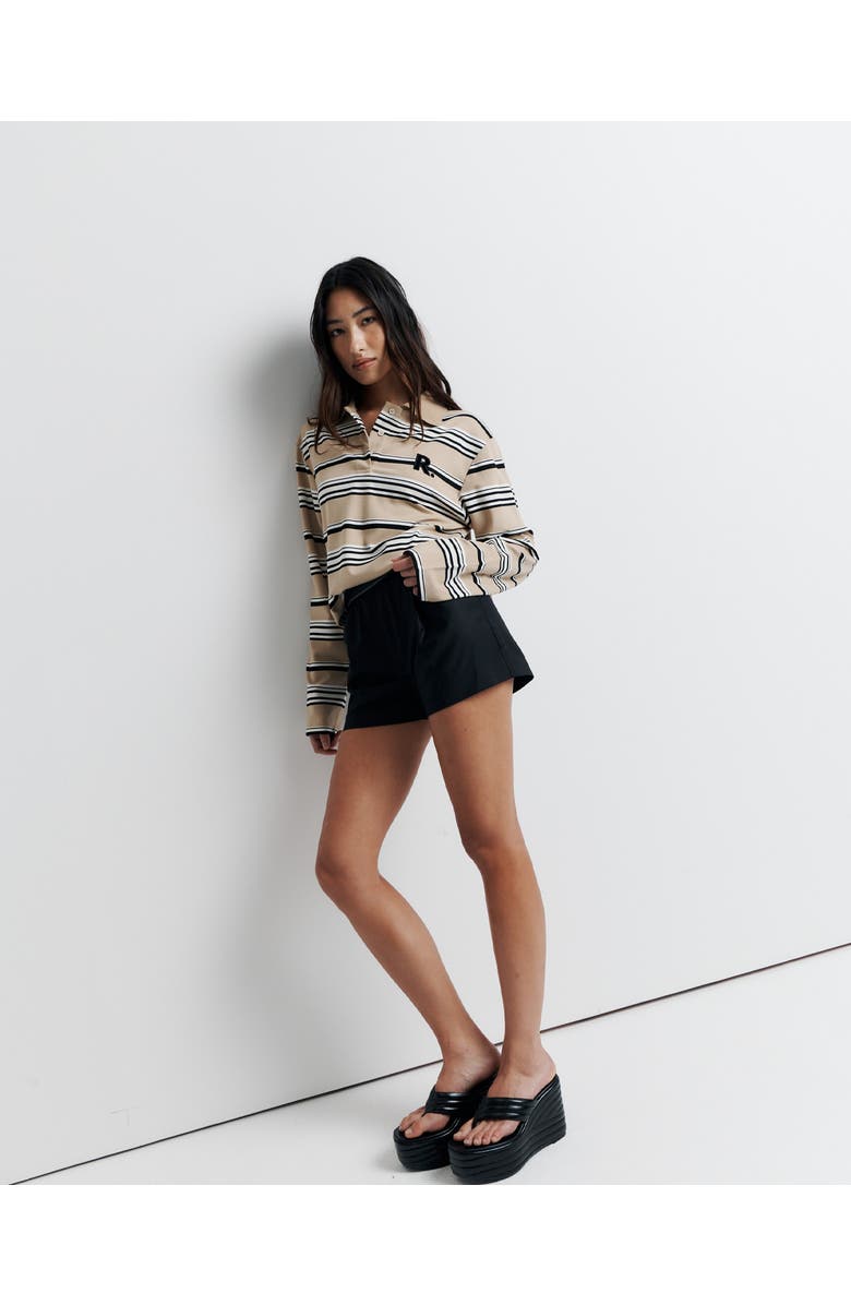 Romy Varsity Polo, Alternate, color, Tan Stripe