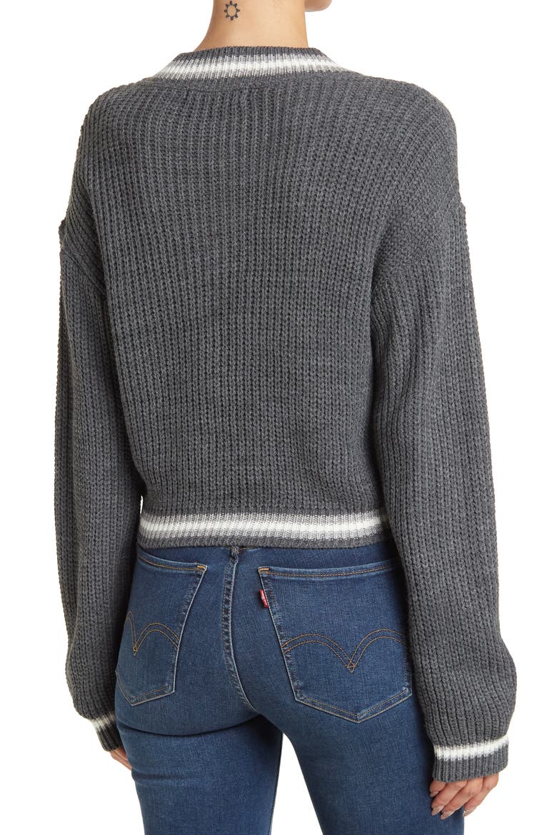 V-Neck Half Pullover, Alternate, color, GREY