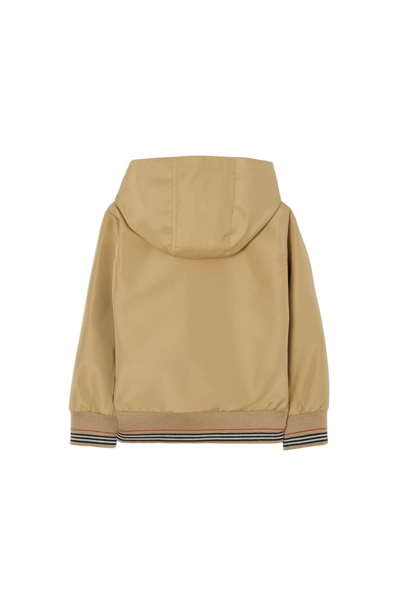 Burberry Check Trim Hooded Jacket, Alternate, color, Sand Beige