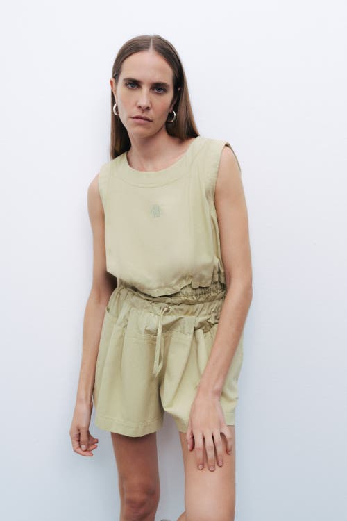 NOCTURNE NOCTURNE CROP TOP WITH PRINTED DETAIL 