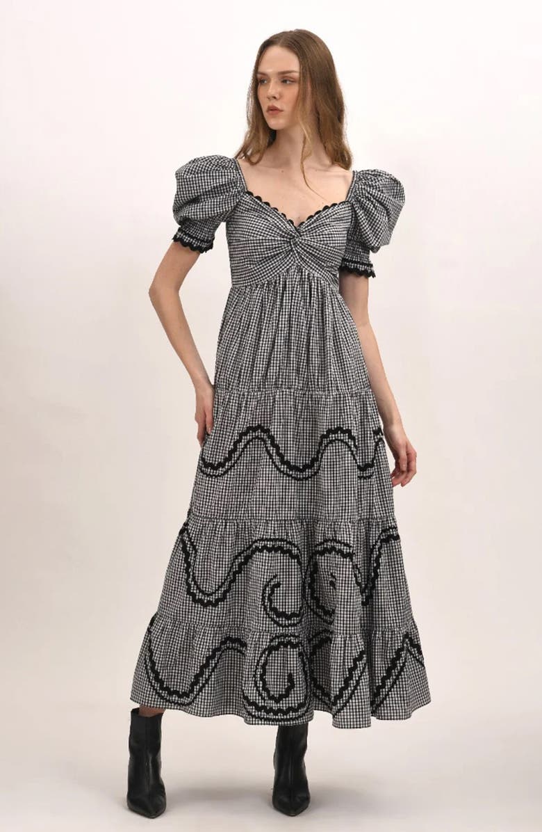 Celina Moon Ebony Maxi Dress, Alternate, color, Black