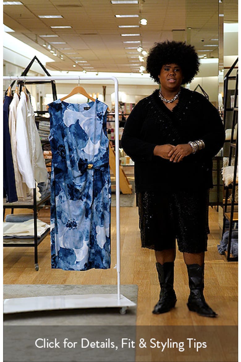 Floral Hardware Detail Midi Dress video