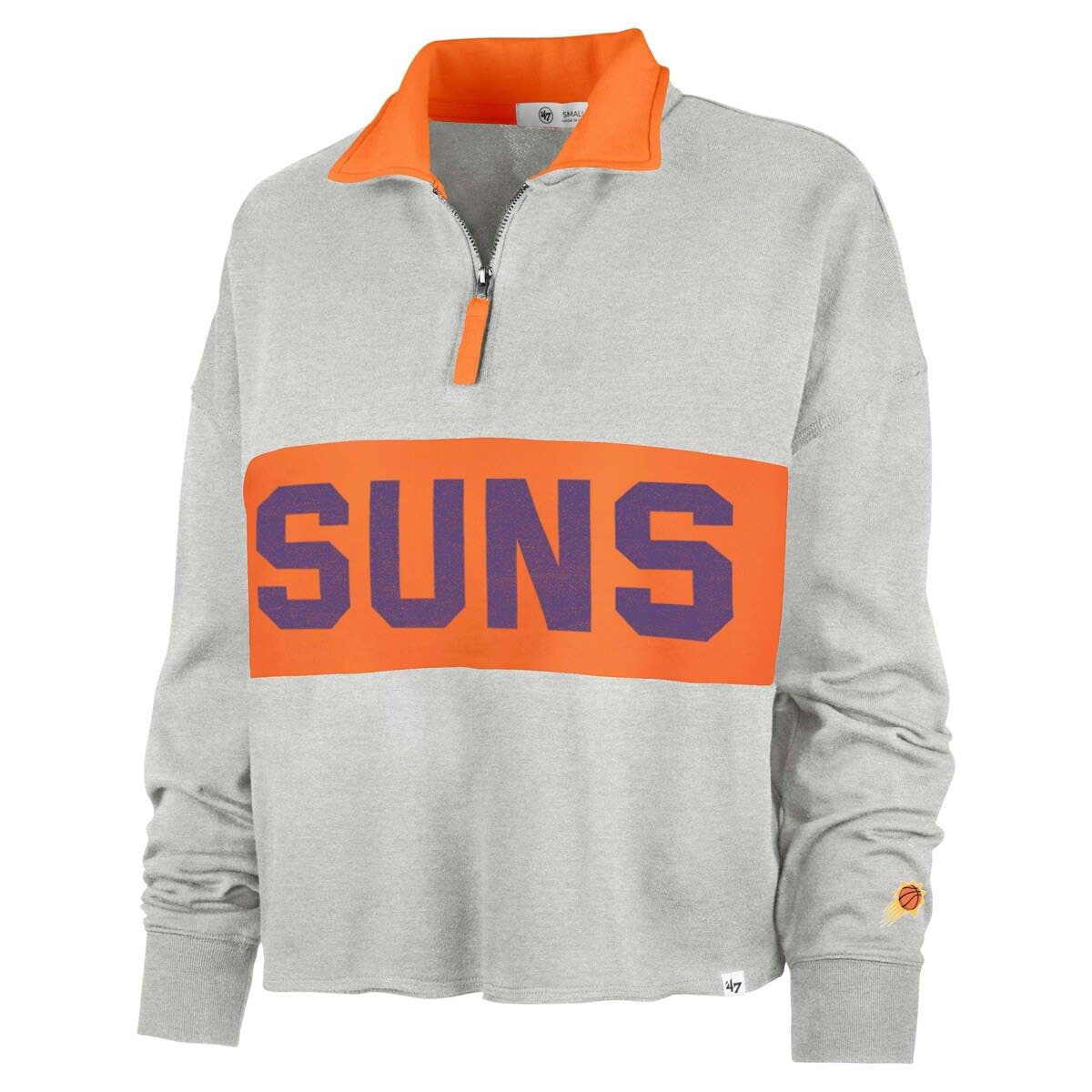 Women's '47 Heather Gray Phoenix Suns Breakthrough Remi Quarter-Zip Jacket - image 2