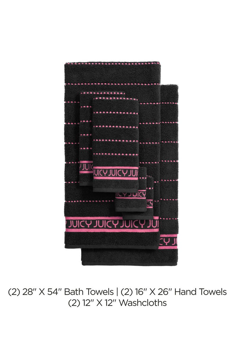 Luxurious 6-Piece Towel Set, Alternate, color, BLACK