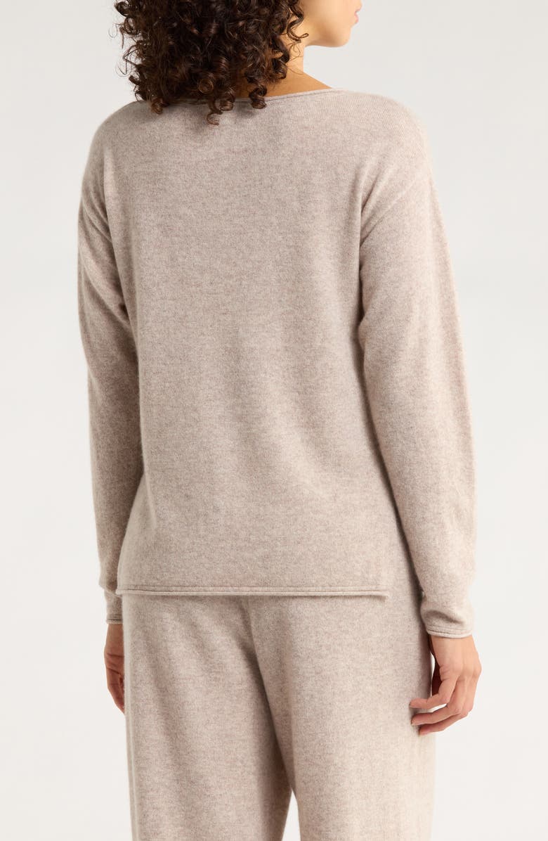 Nordstrom Cashmere Lounge Top, Alternate, color, Tan Oxford Heather